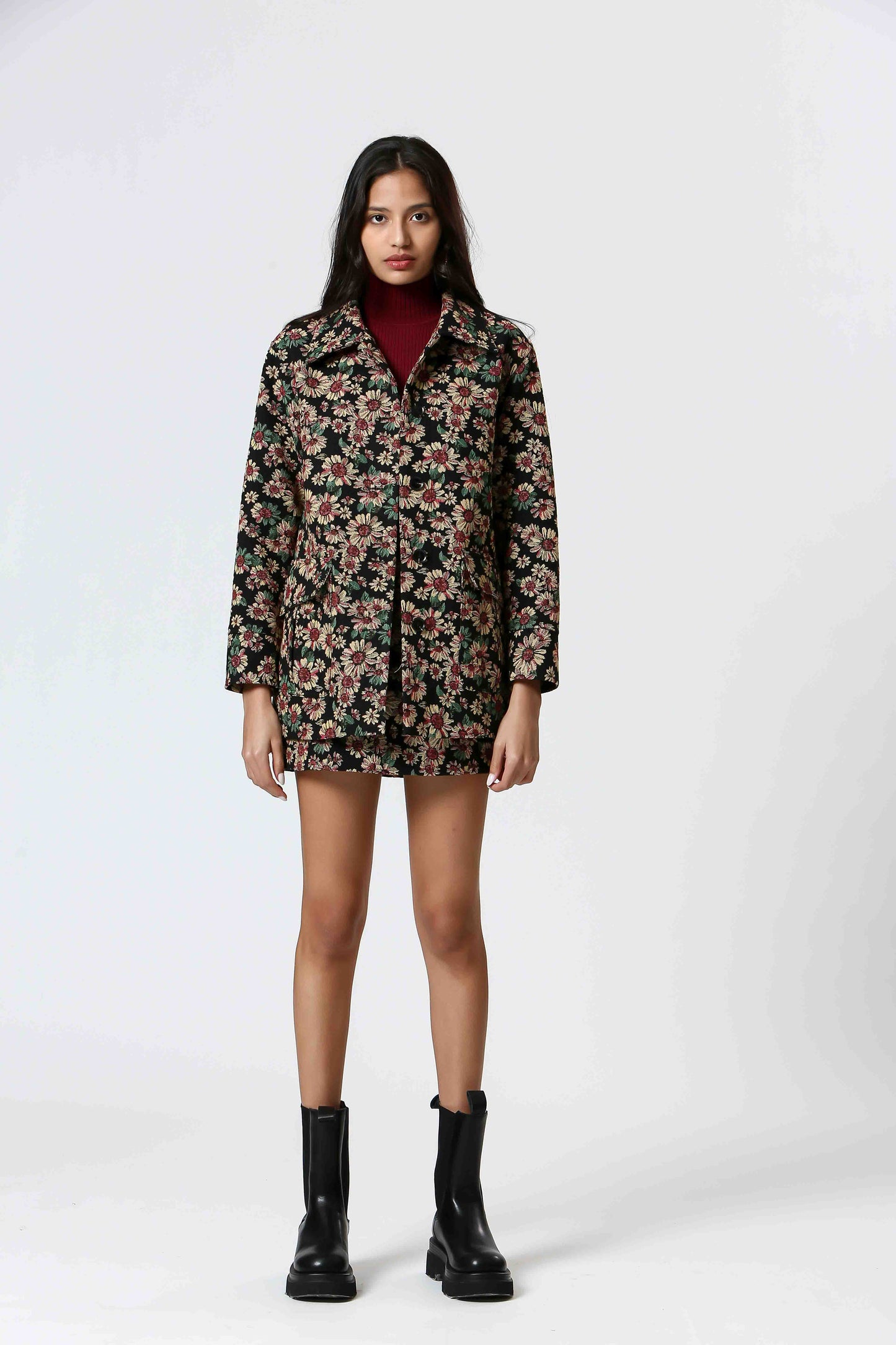 Sully Noir - Veste tendance style tapisserie