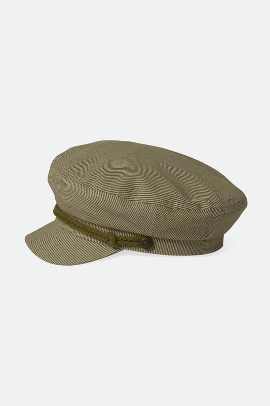 Casquette vert rayée