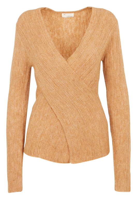 Paloma Camel - Pull croisé élégant