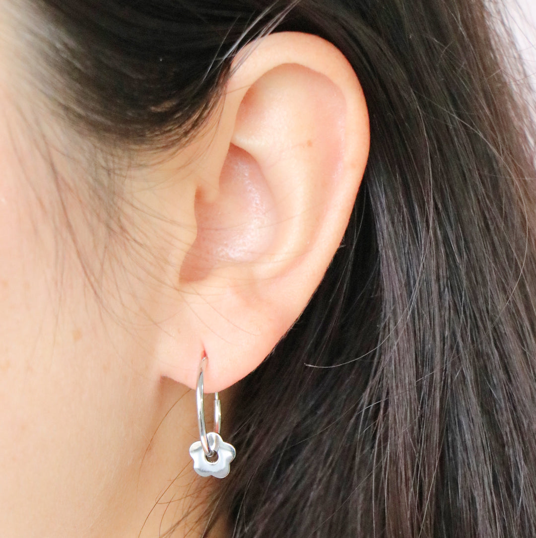 Blomya argent Boucles d'oreilles