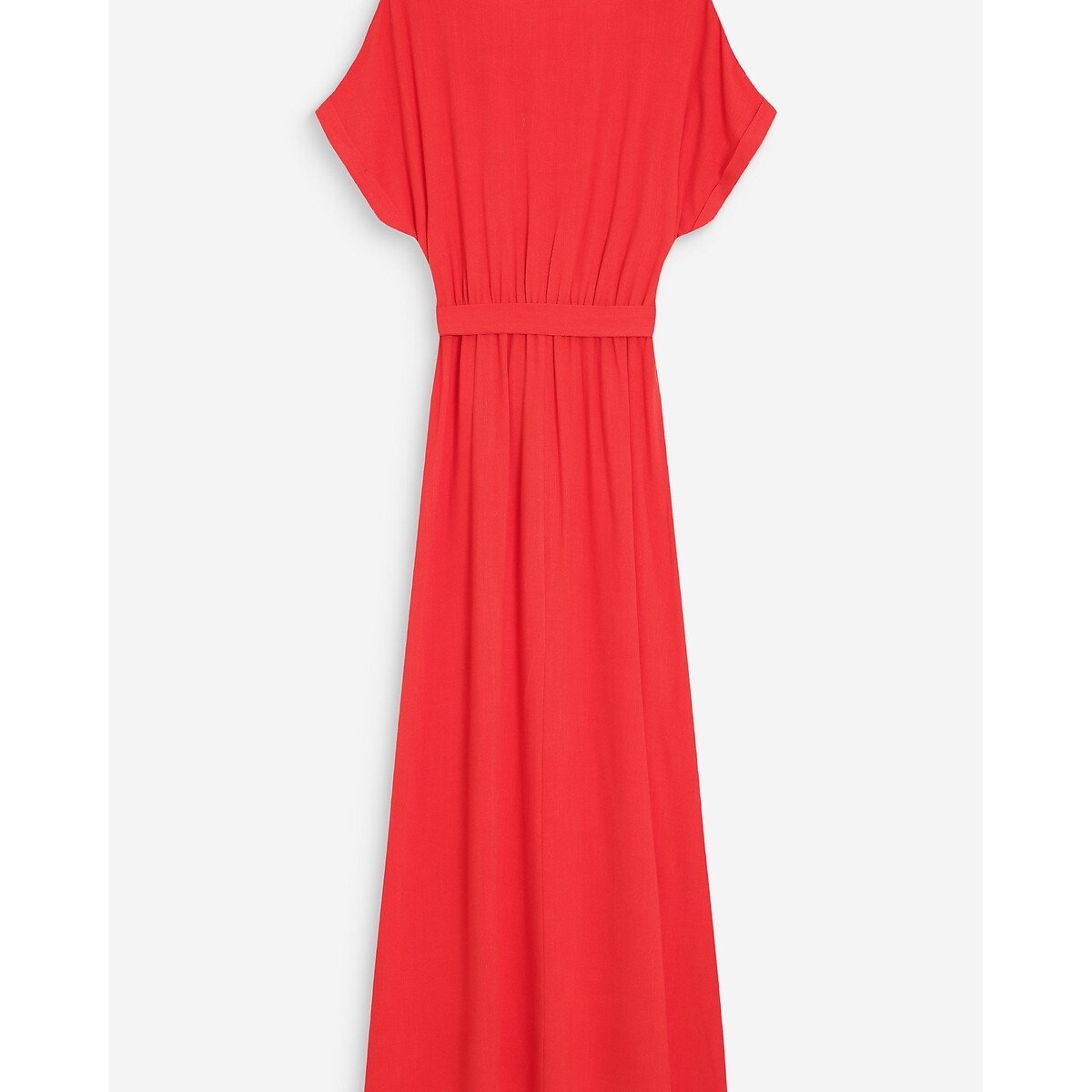 Judith Émeraude - Robe longue fluide ceinturée élégante