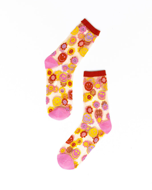 Smiley Face - Chaussettes transparentes