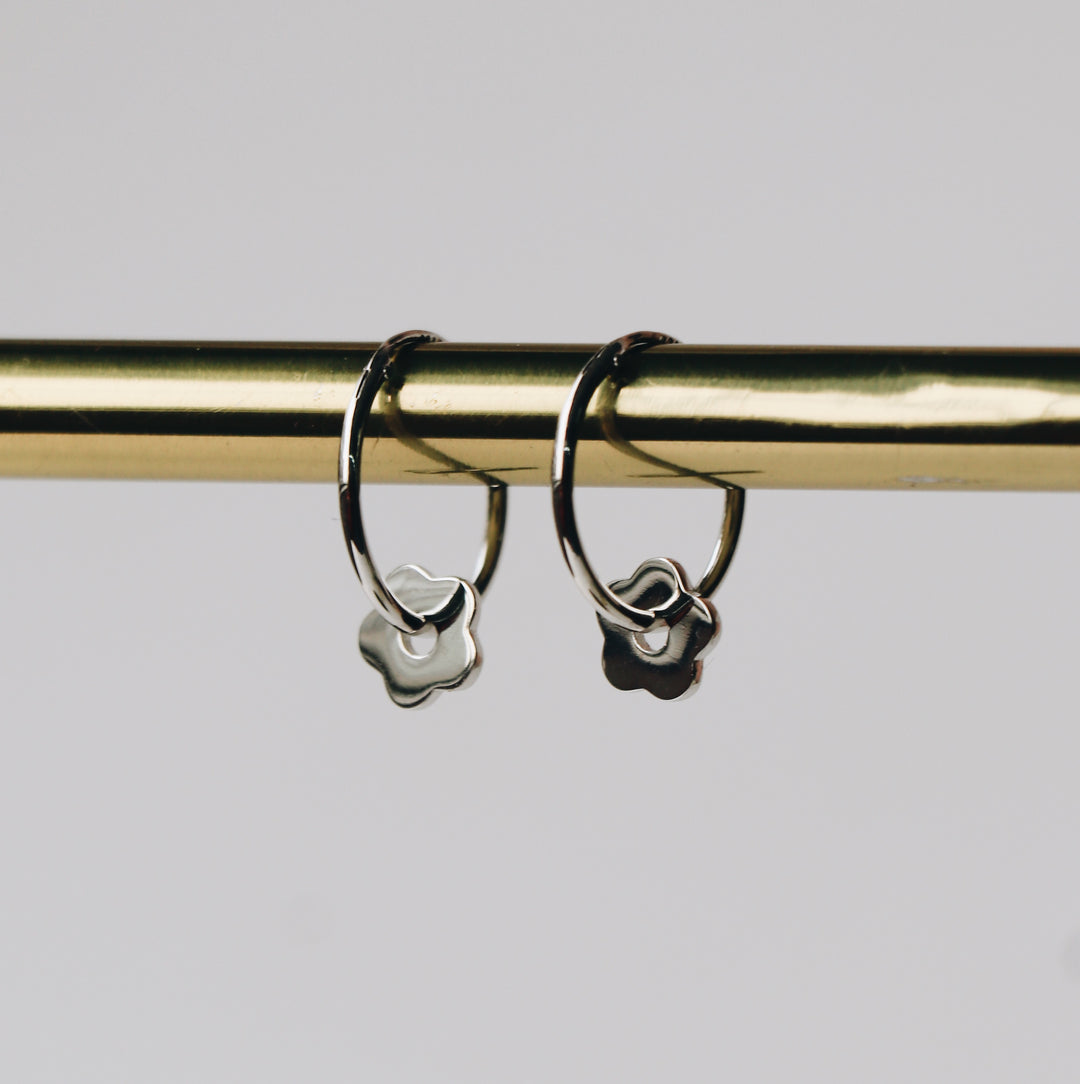 Blomya argent Boucles d'oreilles