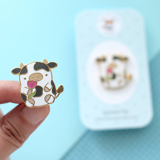 Vache - Épinglette en émail mignonne