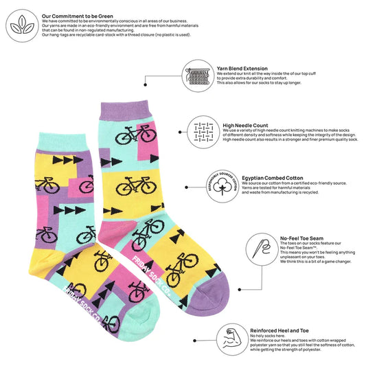 80's Vélo chaussettes colorées en coton égyptien