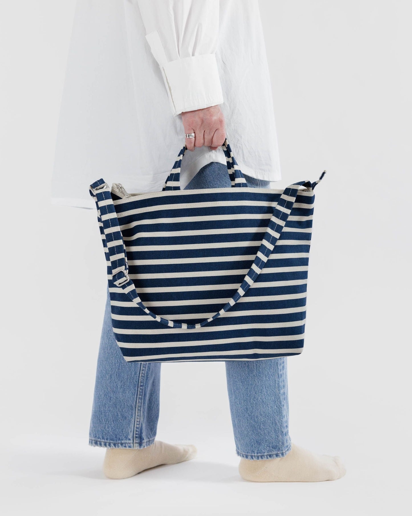 Duck ZIP horizontal Navy Stripe Sac