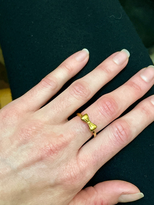 Ruban Nœud Or Bague