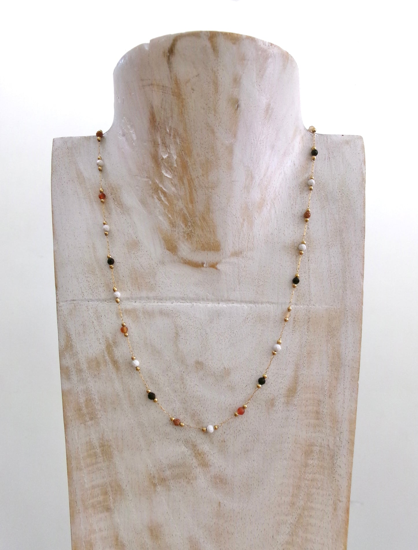 Solonyx Collier fin or et perles naturelles