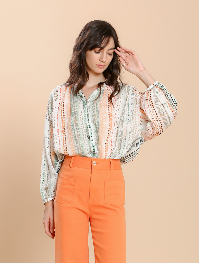 Sylvia Vert Blouse