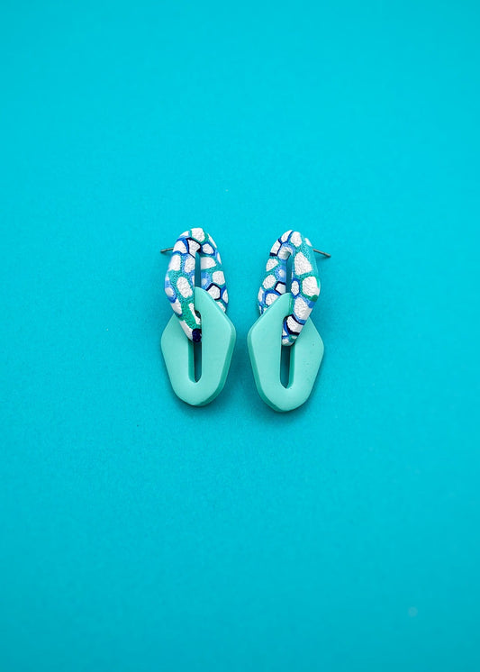 Série Bleu Océan Boucles d'oreilles