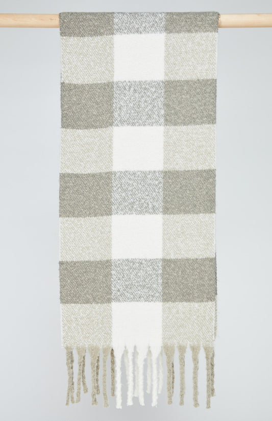 Echarpe extra-douce carreauté vert