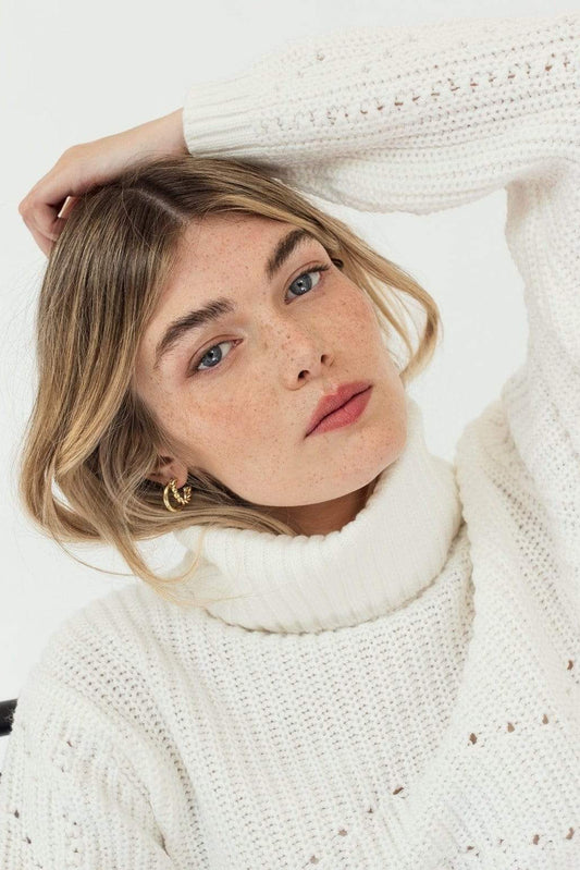 Raphaelle Blanc - Pull oversize col roulé