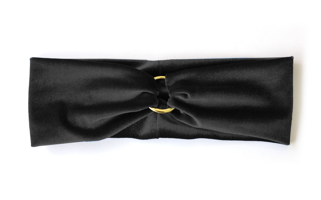 Lara Velours Noir Bandeau