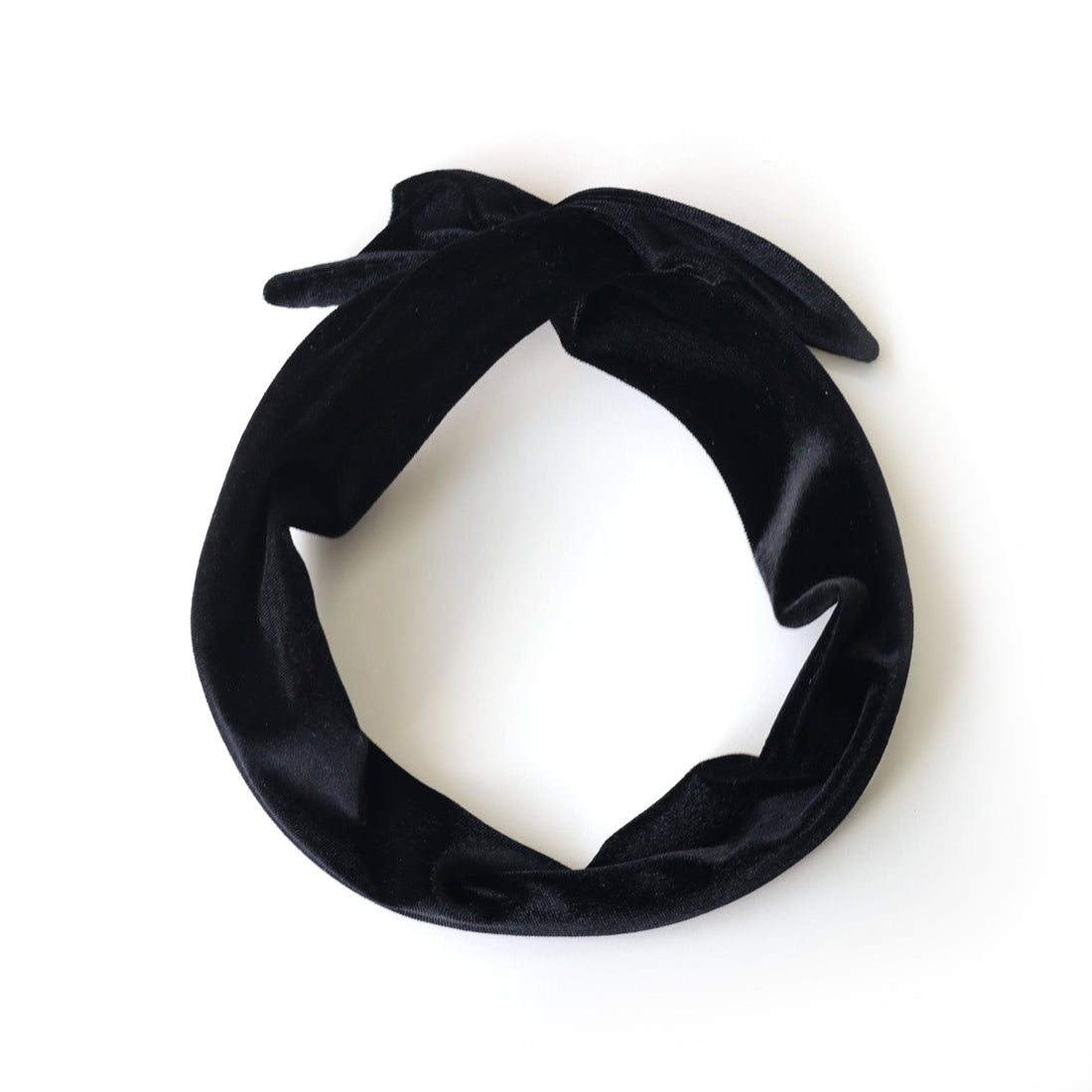 Torsadé Velours Noir Bandeau