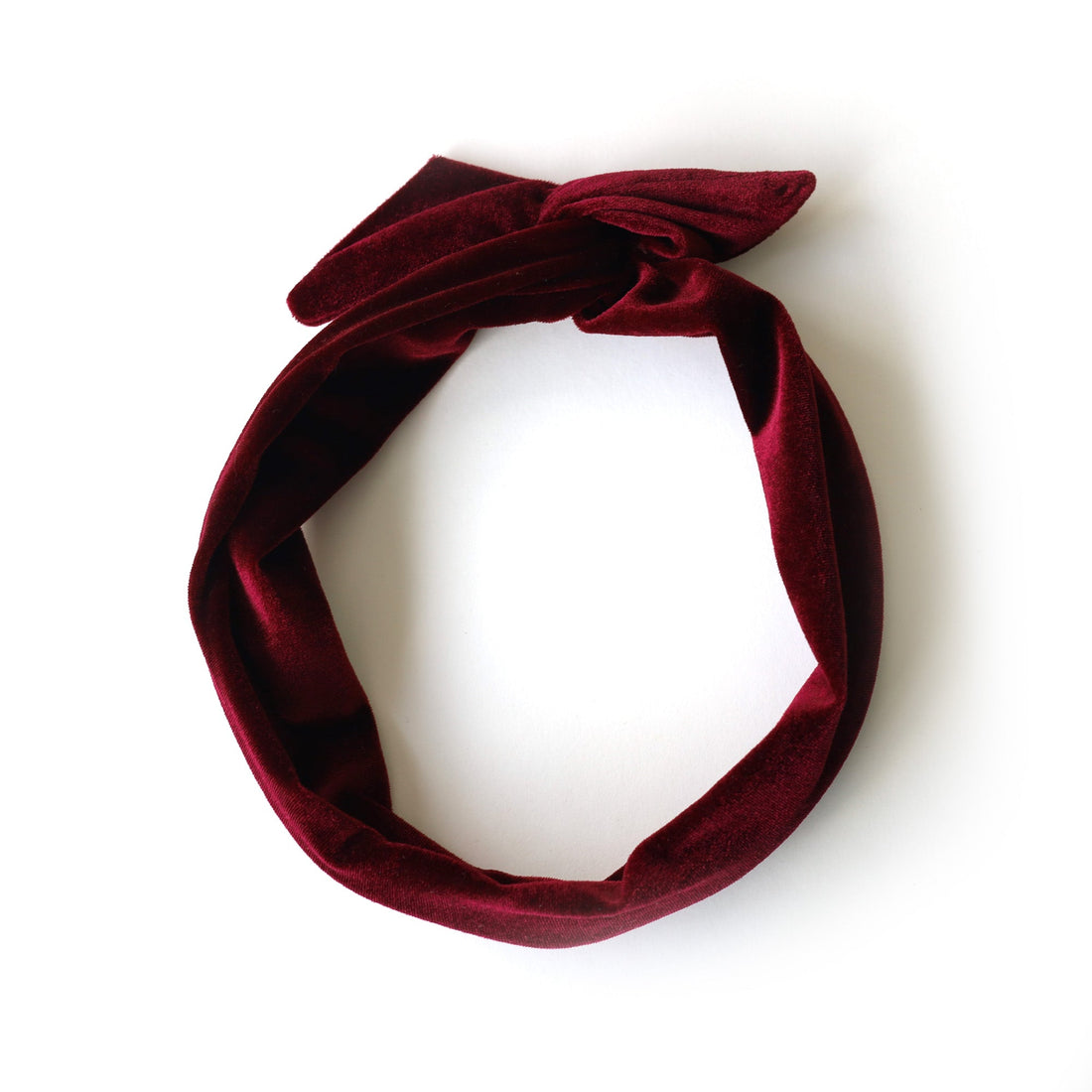 Torsadé Velours Rouge Bandeau