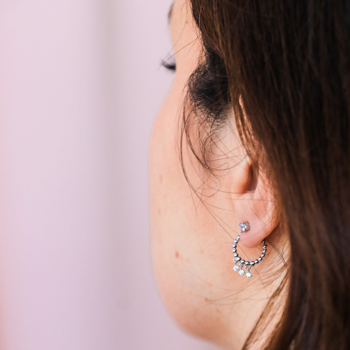 Bola argent Boucles d'oreilles