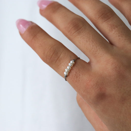 La perola Argent Bague