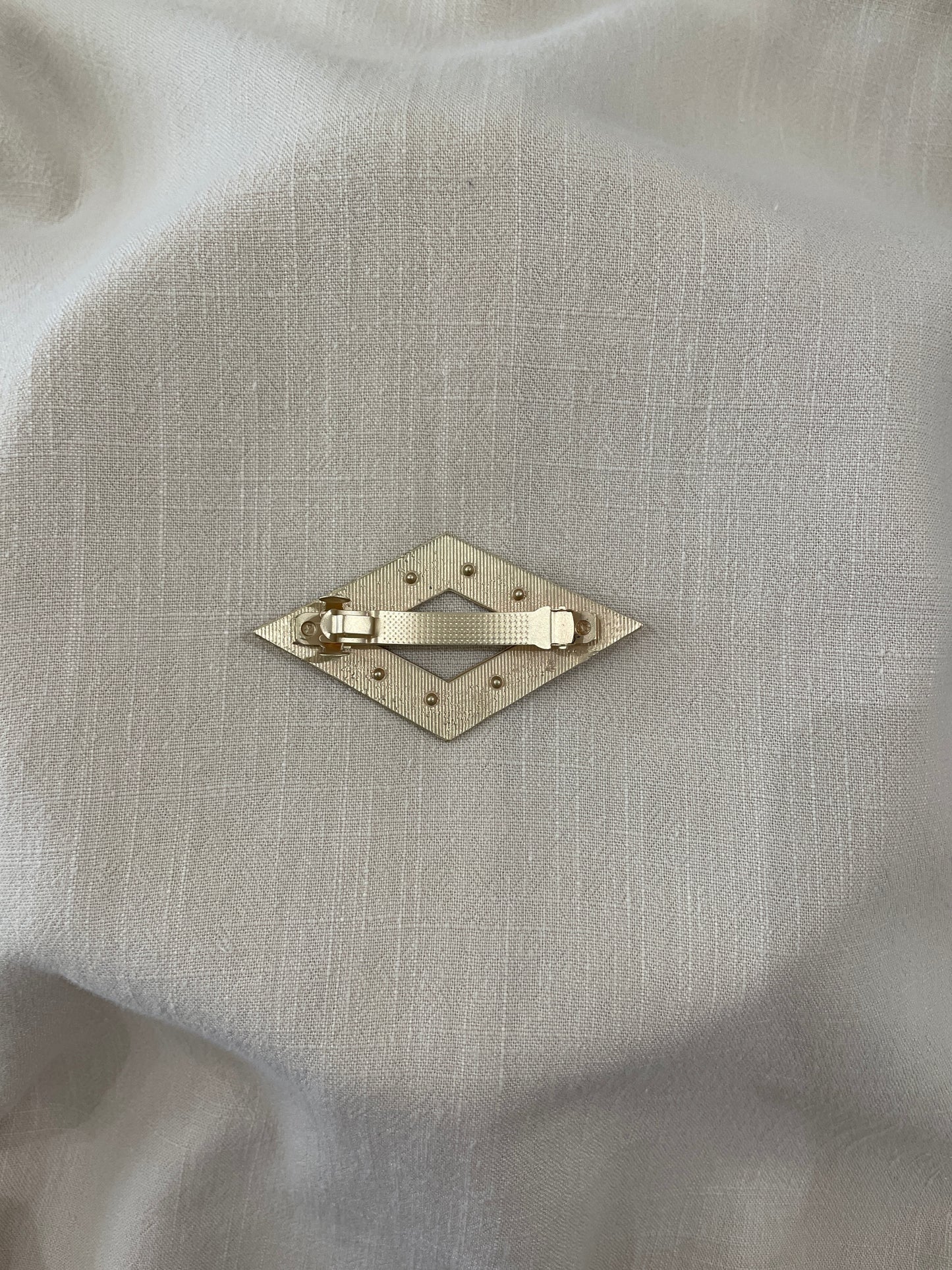Losange brossé Barrette à cheveux en métal