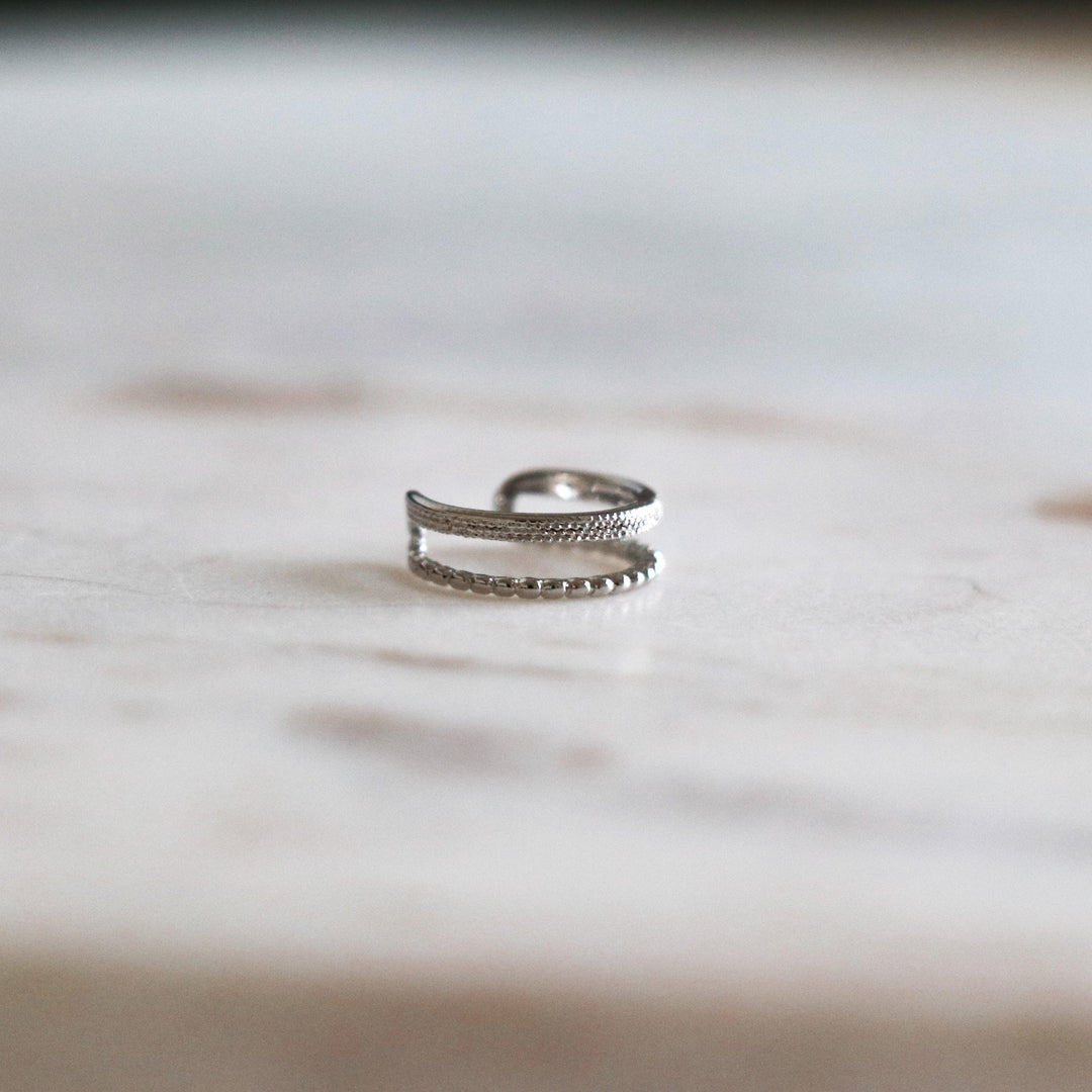 Double Mixte Argent Ear cuff