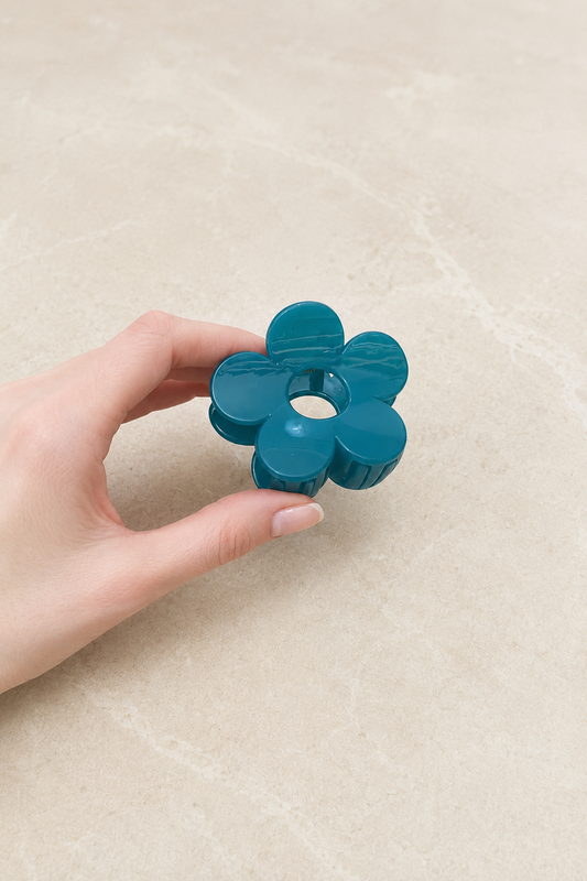 Pince à cheveux fleur 80s