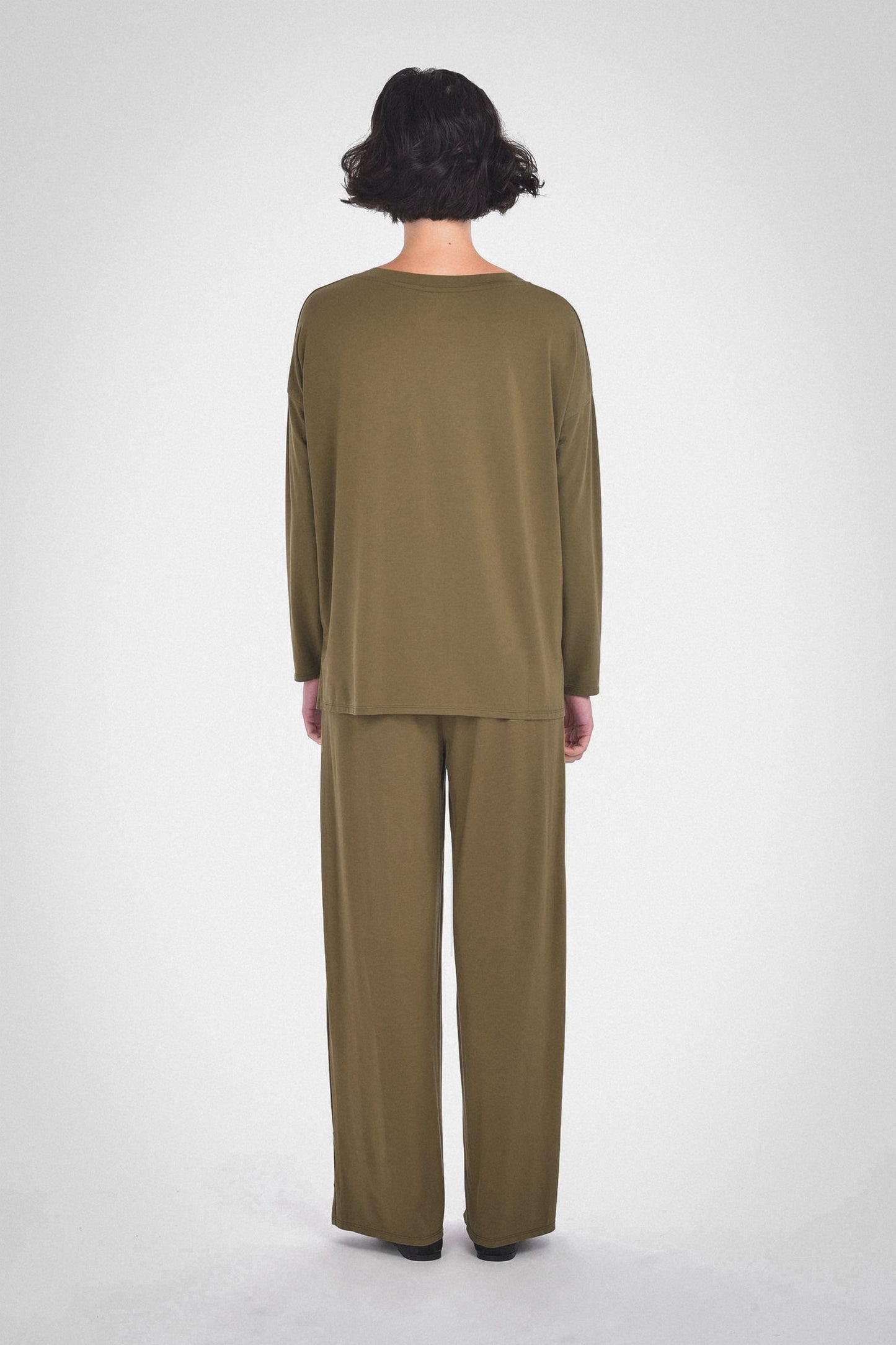 Eloise Vert - T-shirt manches longues tencel