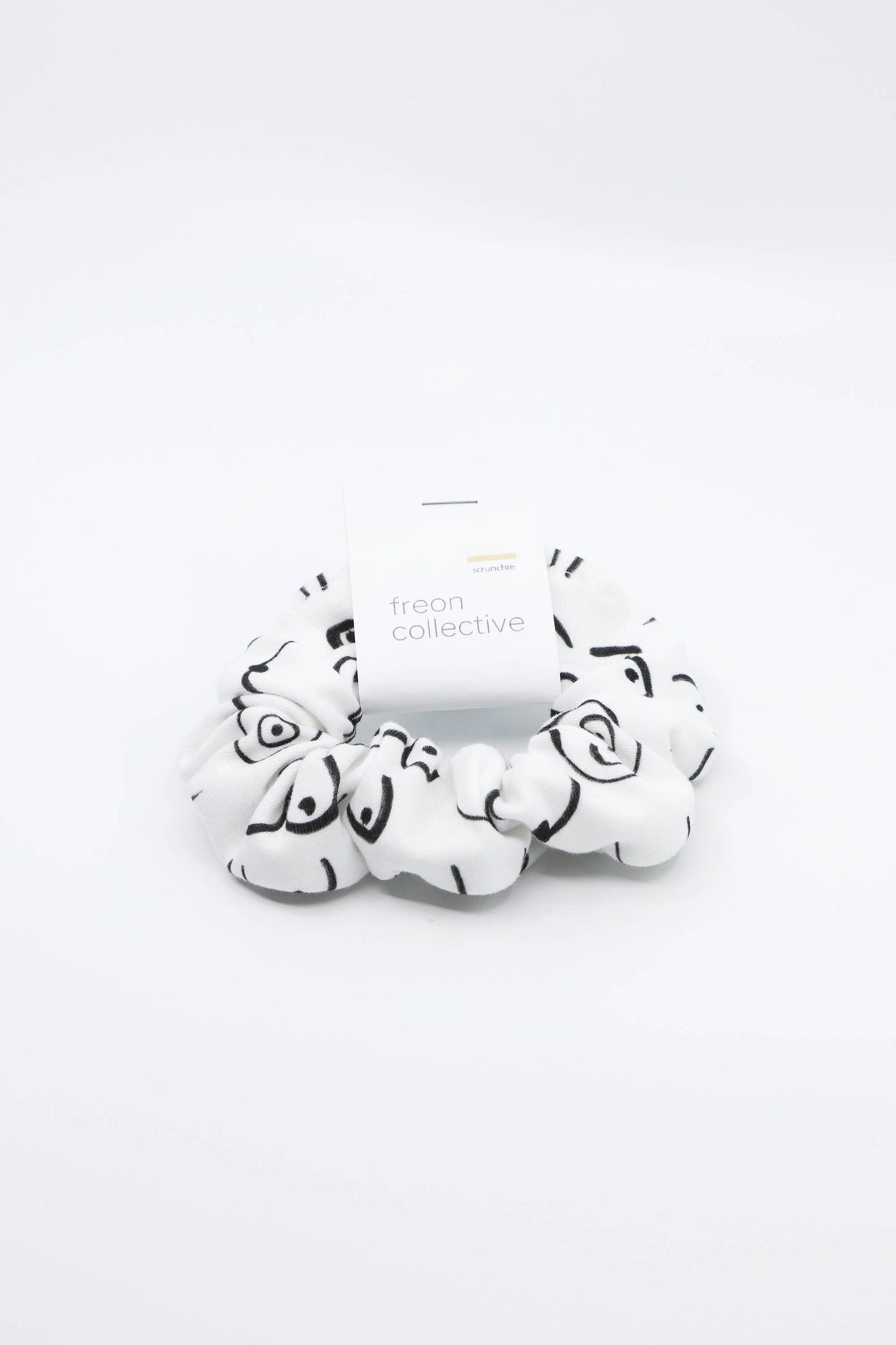 Chouchou pour cheveux en coton biologique - Série Femme (Blanc)
