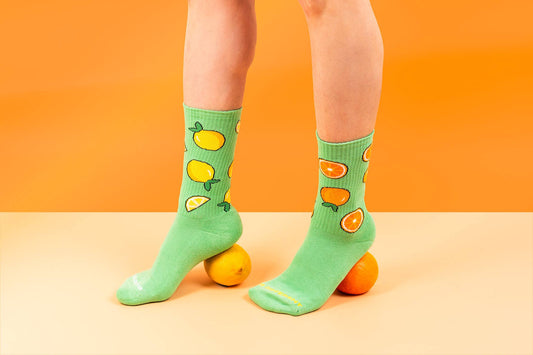 Chaussettes citron et orange