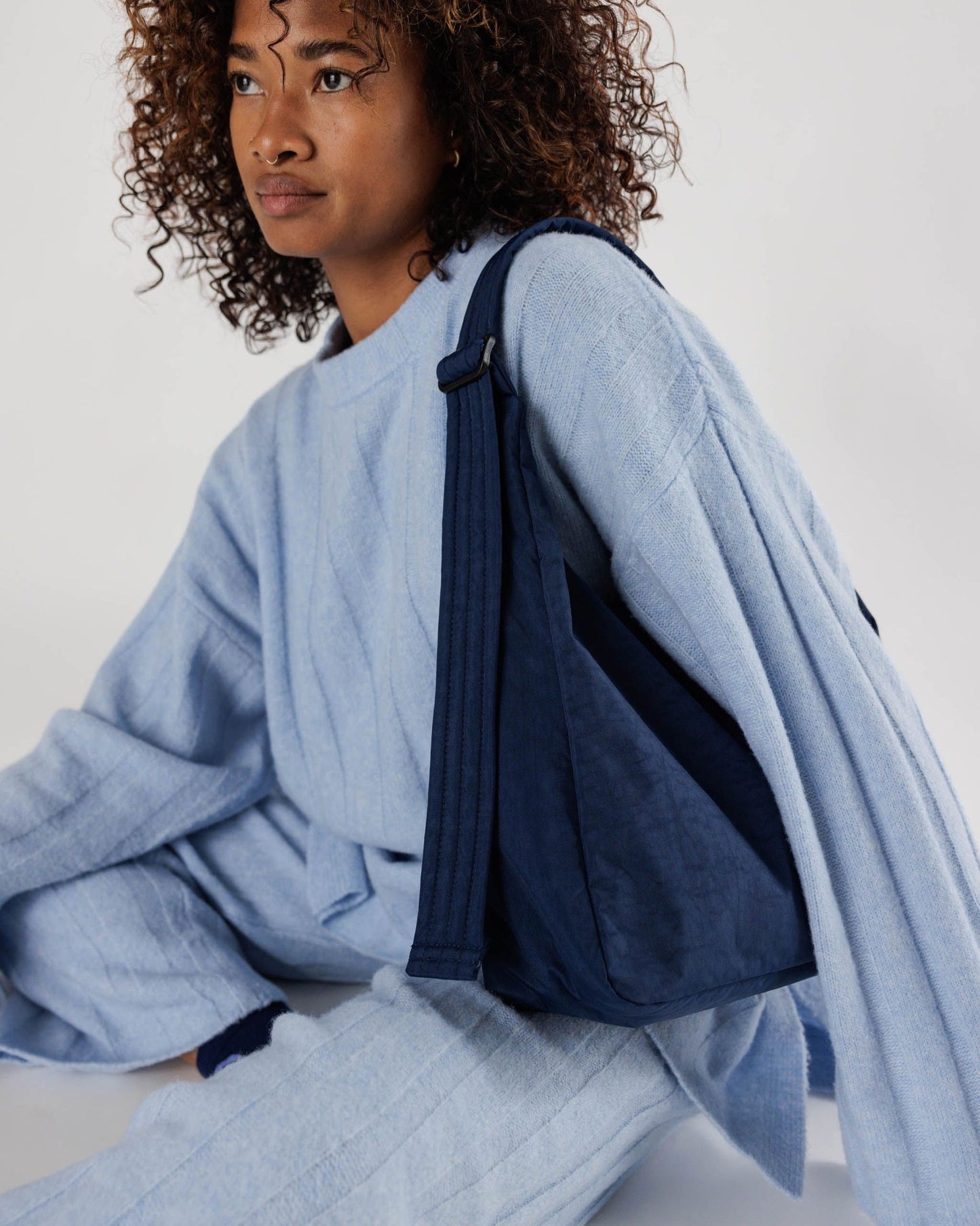 Shoulder Navy Moyen Sac