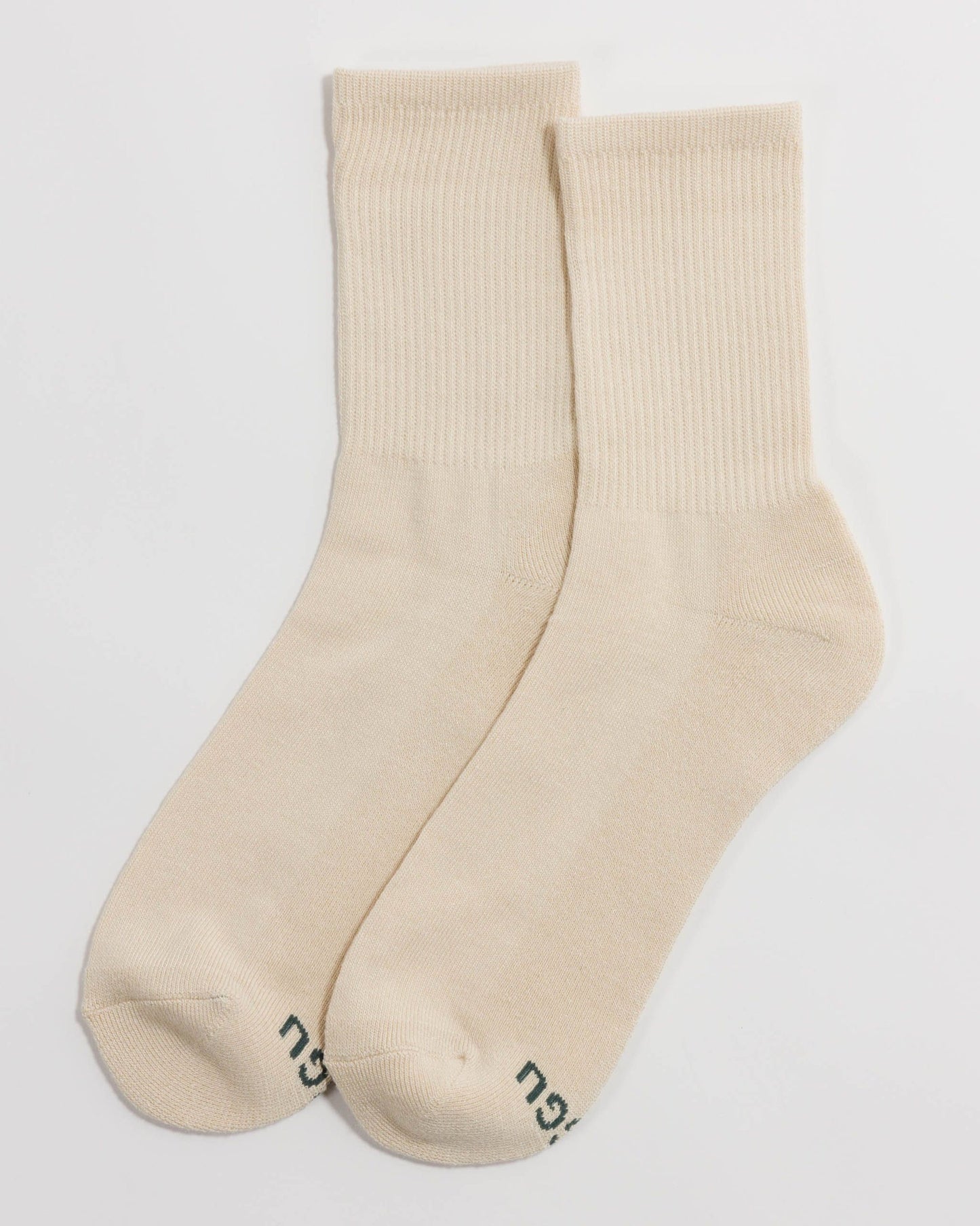 Ribbed Ecru Chaussette