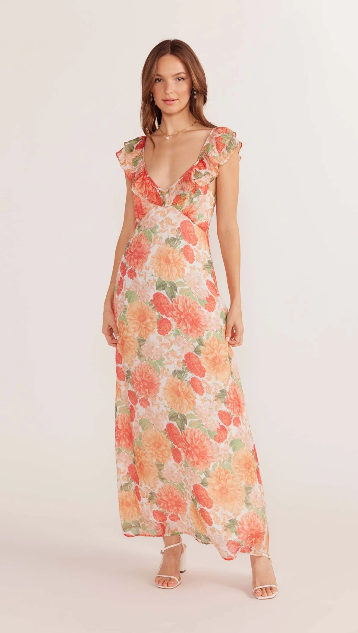 Leila Robe floral longue chic