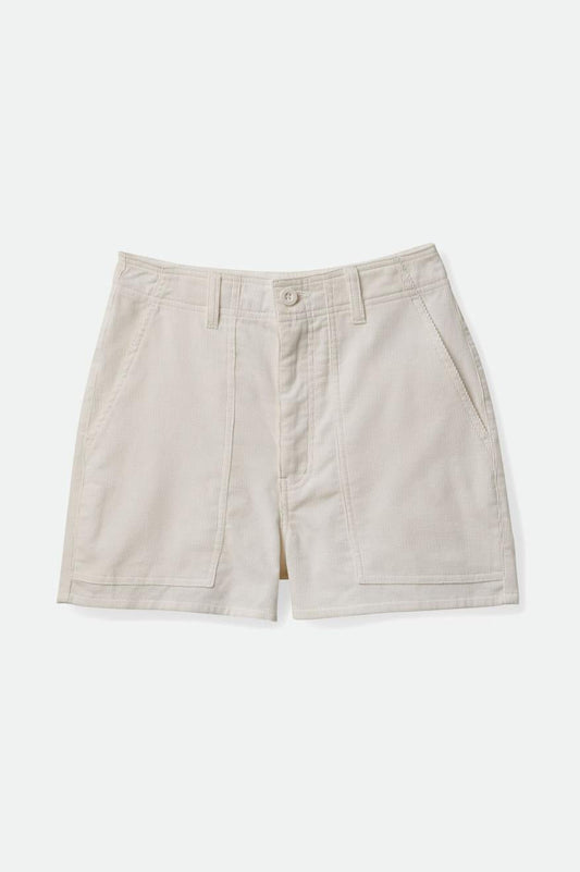 Valou Blanc - Short en coton côtelé