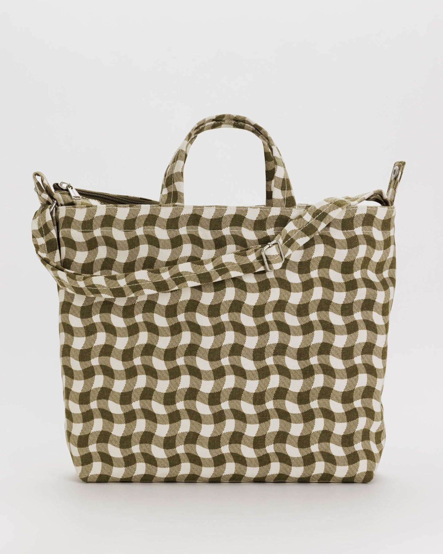 Duck ZIP horizontal Wavy Gingham Brown Sac