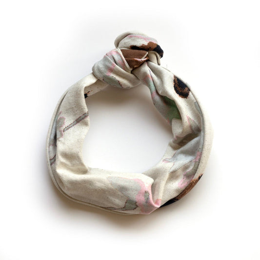 Bandeau Large en Lin Tige Métal Intégrée