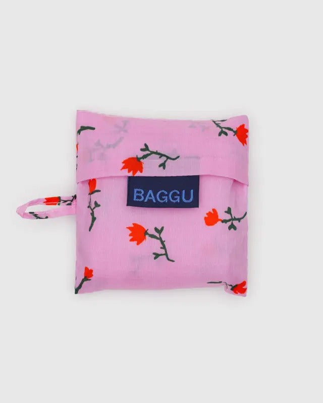 Vue pliée du sac réutilisable bébé motif Fleur sauvage peinte