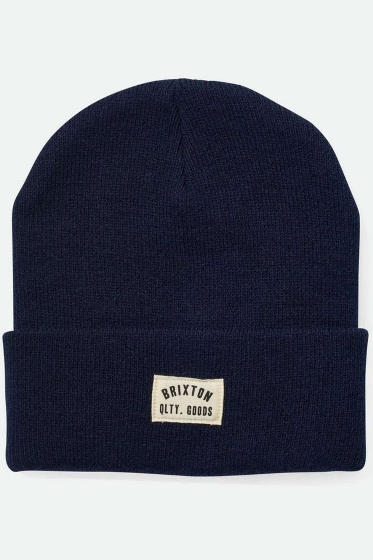 Bonnet pecheur marine en maille cotele avec revers chaud et ajustable