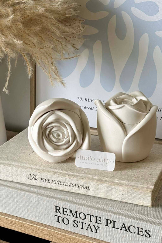 Bougie décorative en forme de rose, chic et parfumée