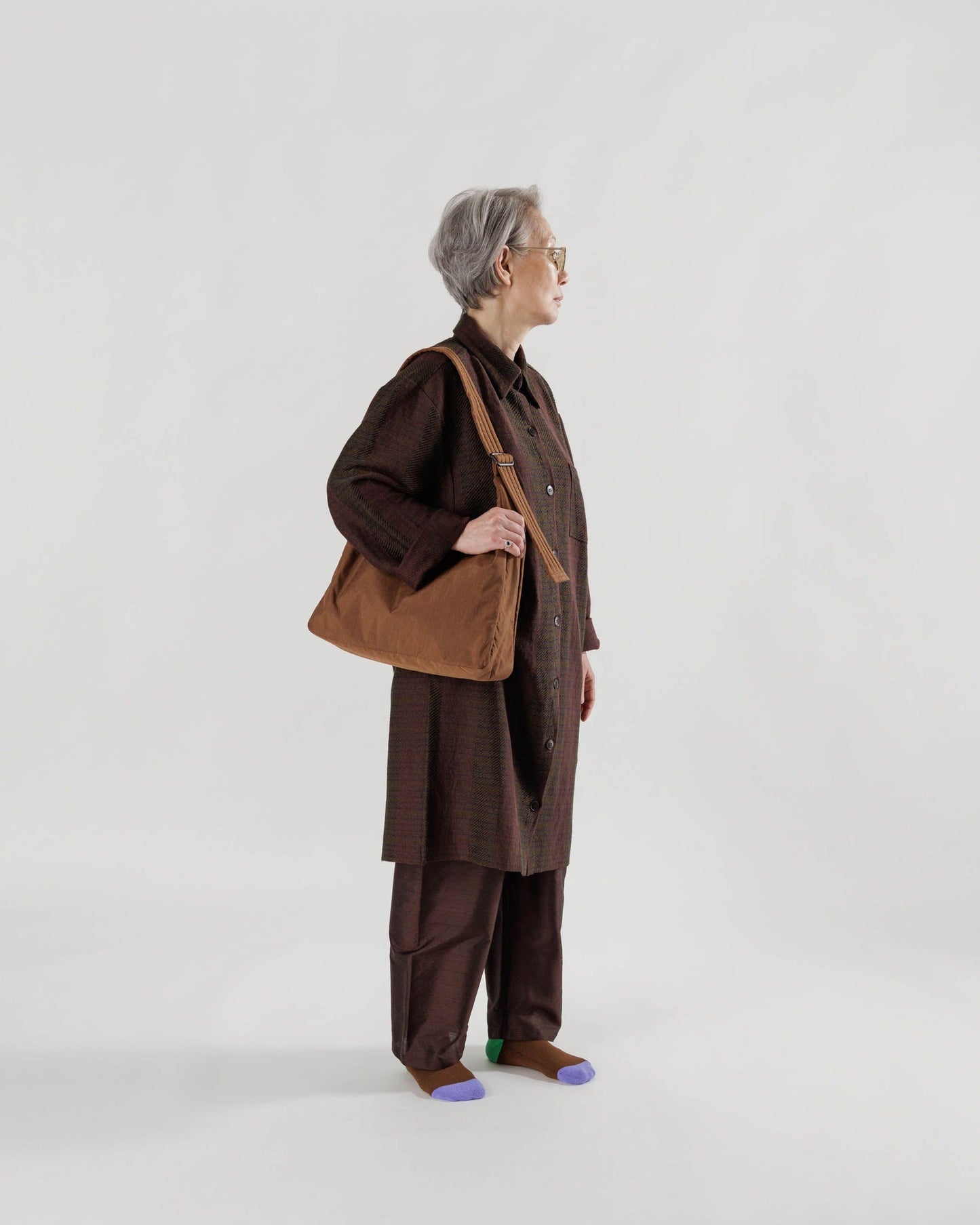 Shoulder Brown Moyen Sac