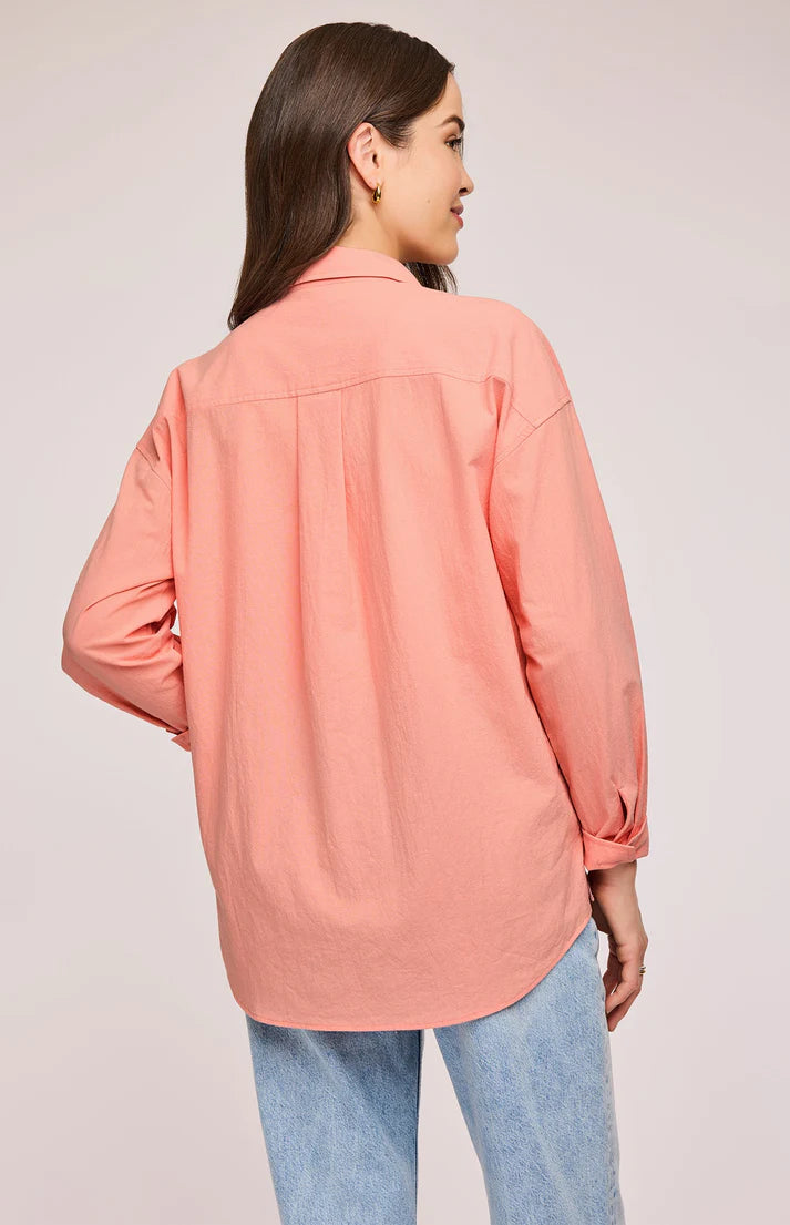 Enola Corail - Chemise ample en coton