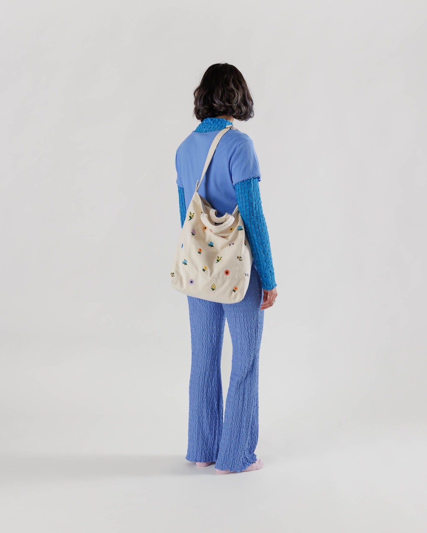Duck ZIP Embroidered Ditsy Floral Cabas