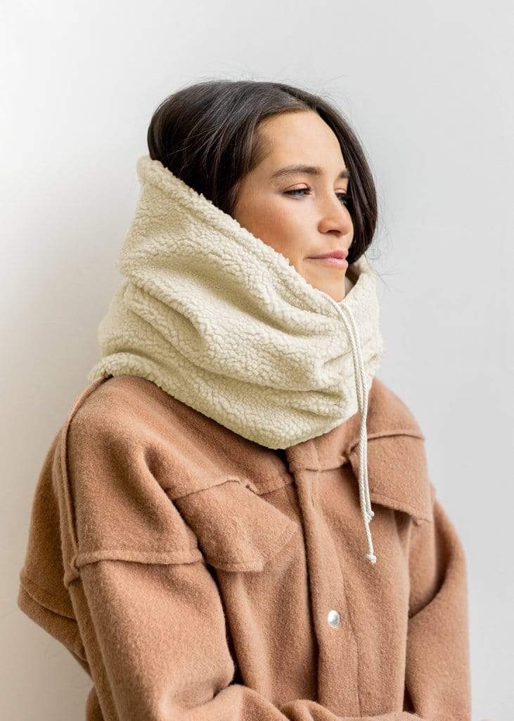 Réversible Crème Col capuche