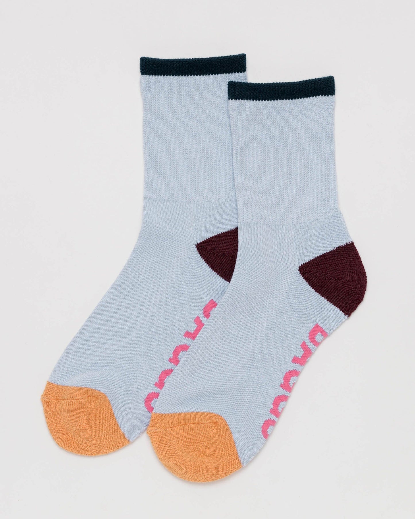 Ribbed Light Blue Mix Chaussette