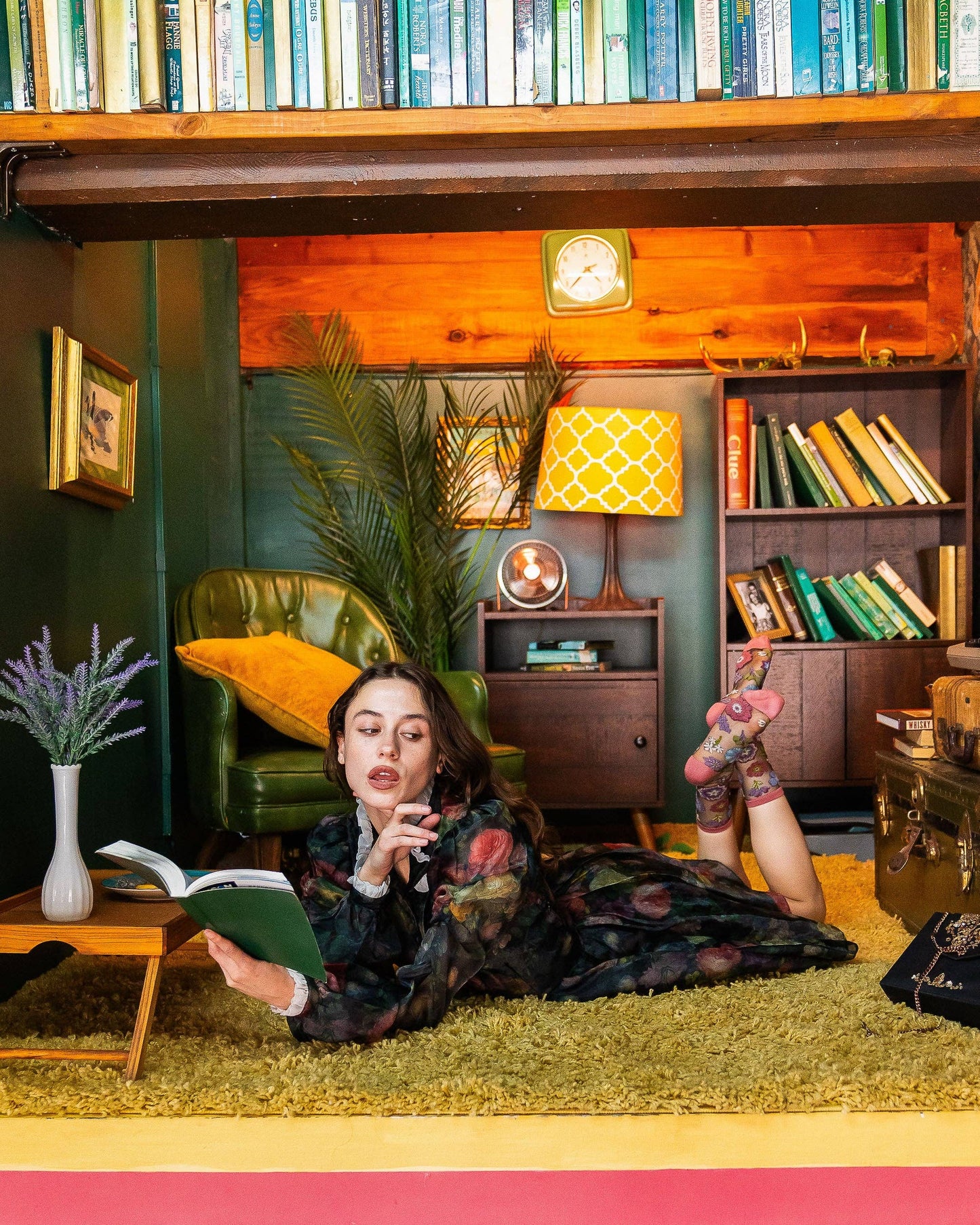 Fleurs violettes - Chaussettes transparentes