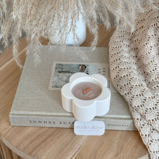 Yuzu Blush Bougie en cire de soja en forme de fleur Yuzu Blush
