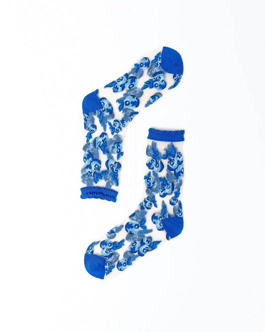 Chaussettes Blueberry Ruffle Sheer Crew