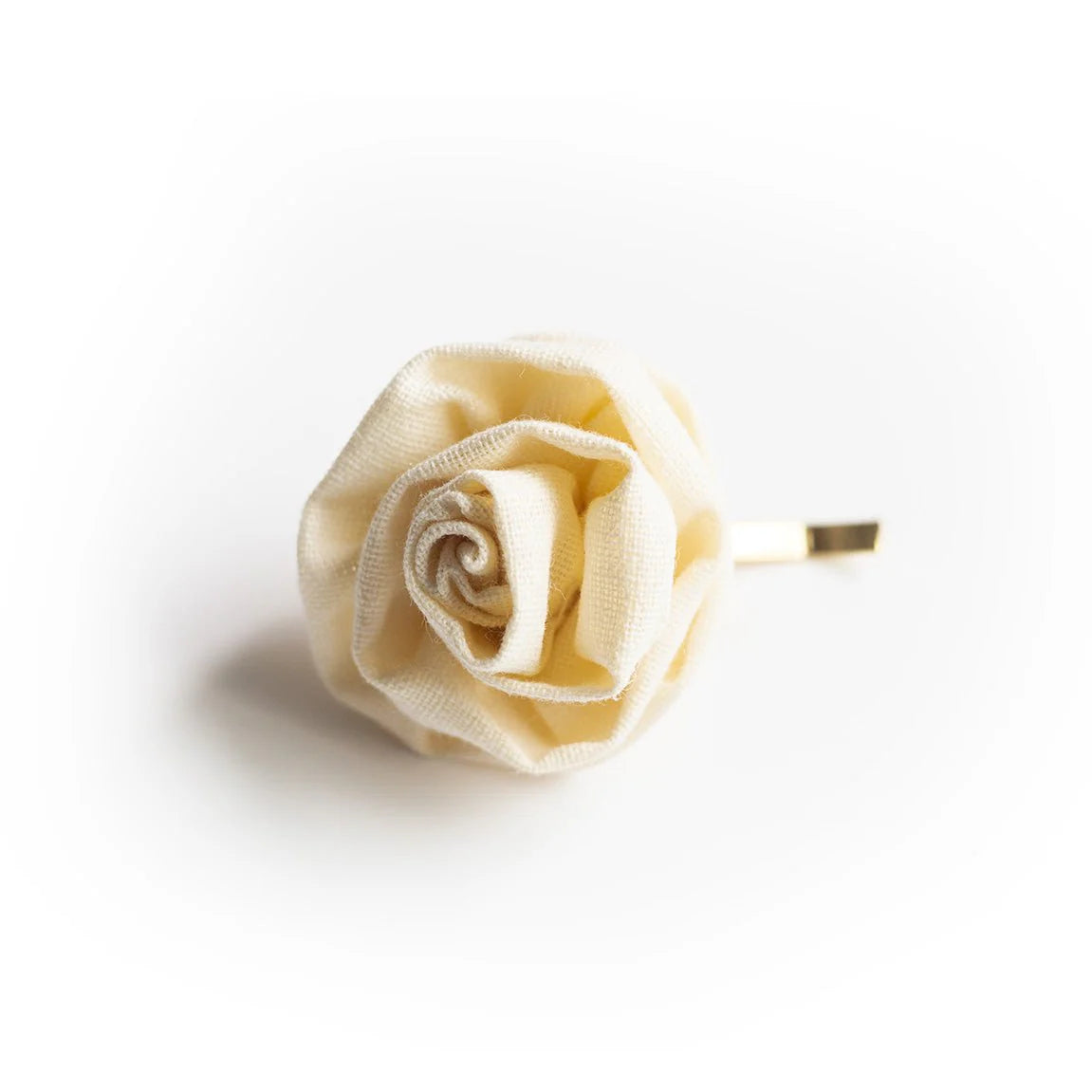 Fleur en lin sur crochet accessoire de coiffure