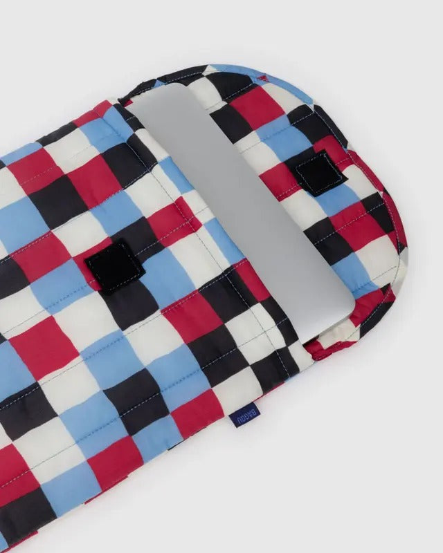Housse 16 pouces motif Damier Peint ouverte – Rangement d’ordinateur portable
