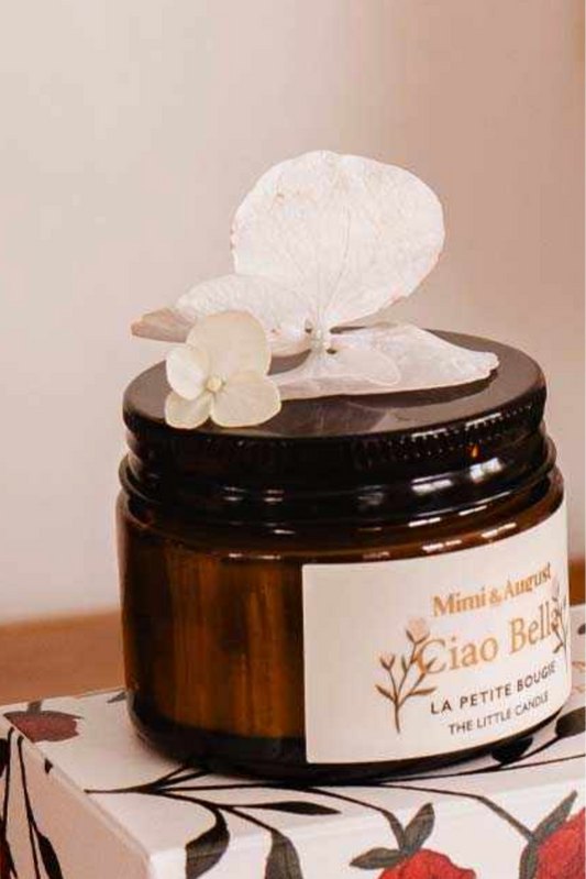 Bougie Mini Ciao Bella dans son contenant en verre – format 2 oz