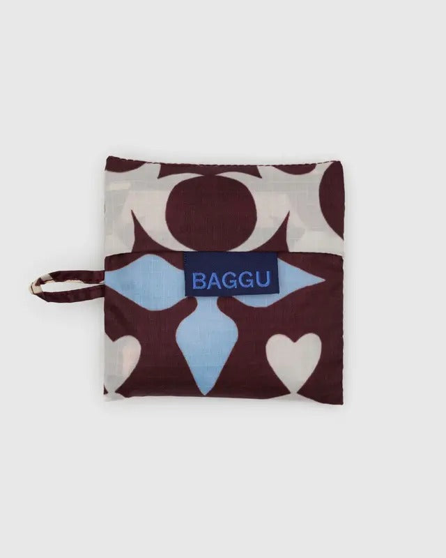 Sac Baggu mini replié avec motif Western découpé, vue avant
