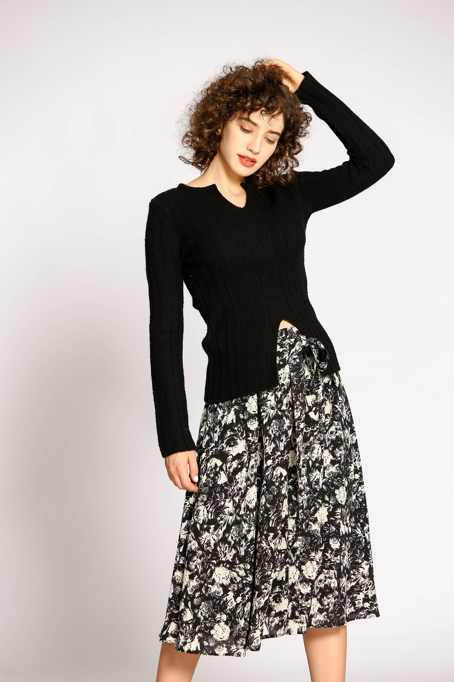 Margo Noir - Pull en tricot doux élégant