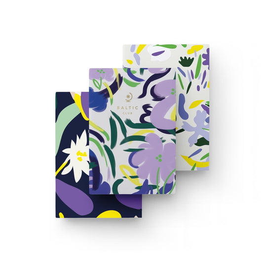 Couvertures des carnets de poche Rêverie – ensemble de 3 designs floraux colorés